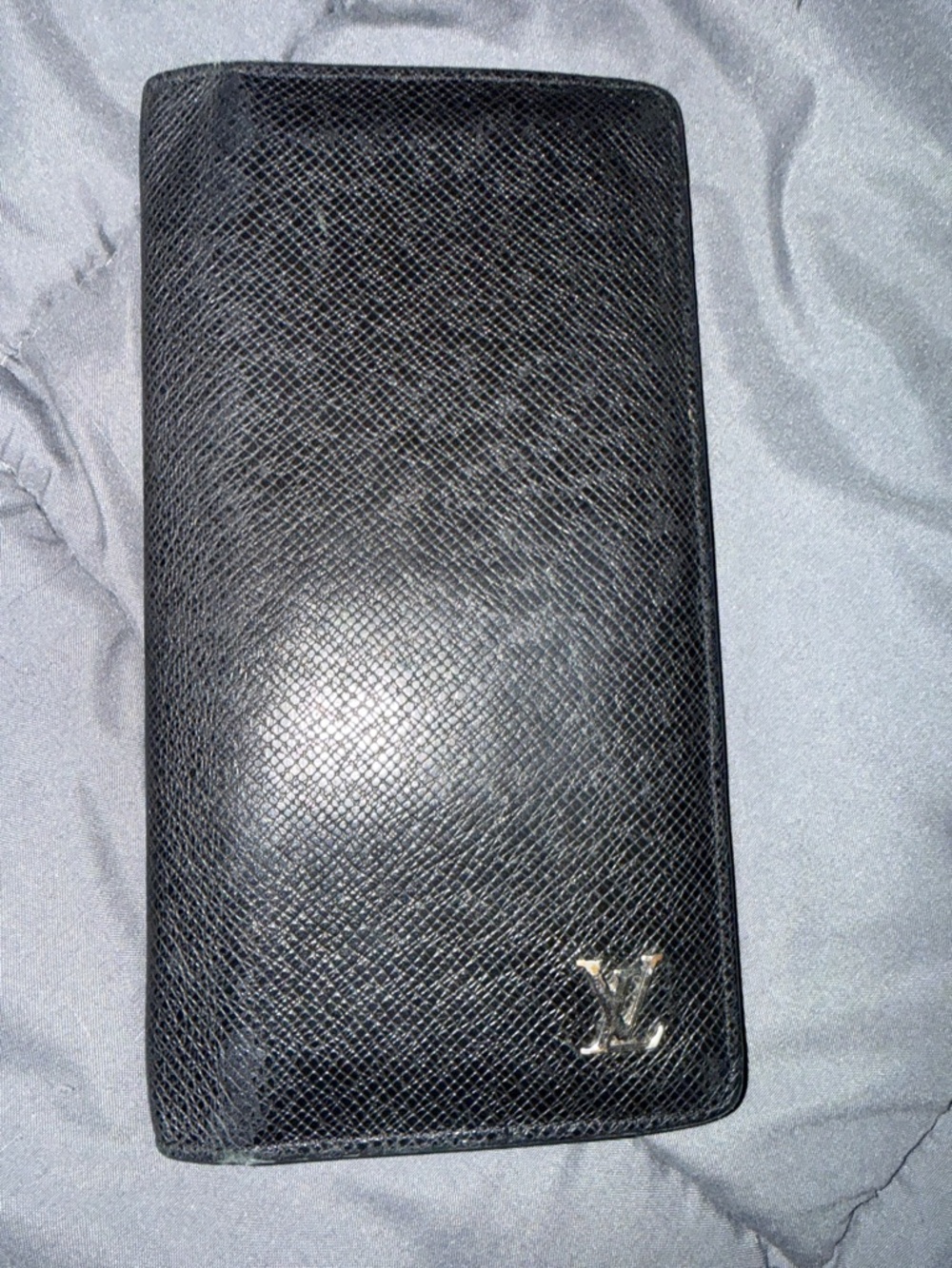 Louis Vuitton Black Textured Long Card & Key Holder